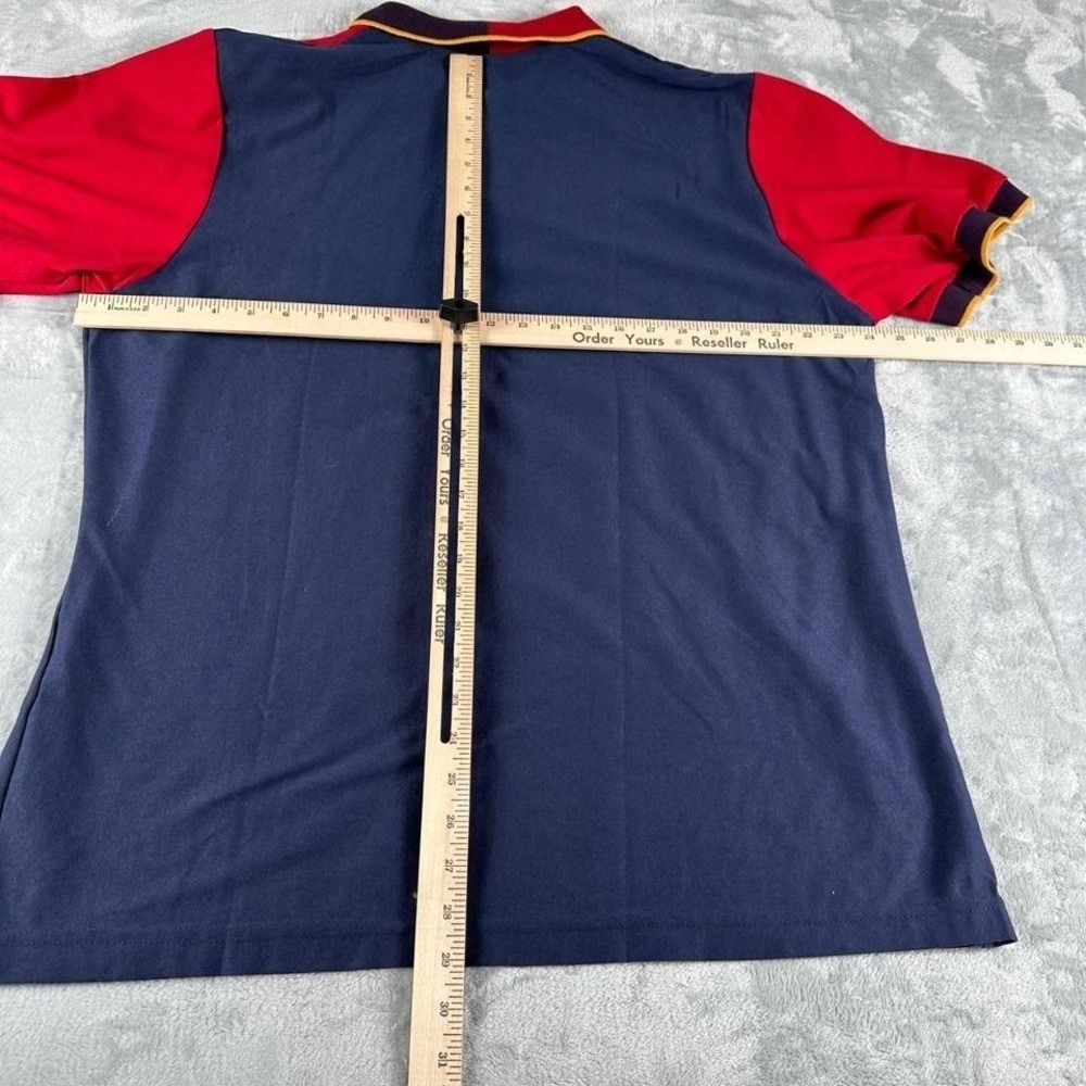 NWT VTG Taco Bell Collection Barco Polo Shirt Mens XL Navy Red Striped 90s NWT - Picture 5 of 5